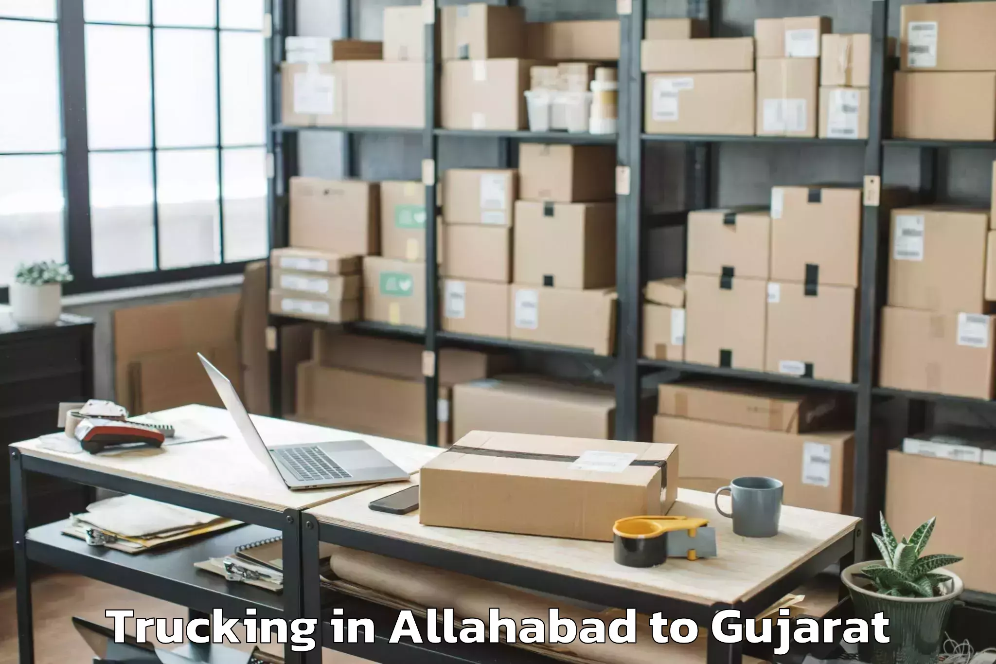 Book Allahabad to Balasinor Trucking